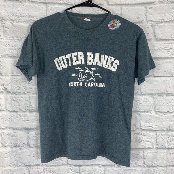 Gildan Outer banks Crewneck short sleeve t-shirt youth boys M - Picture 1 of 5